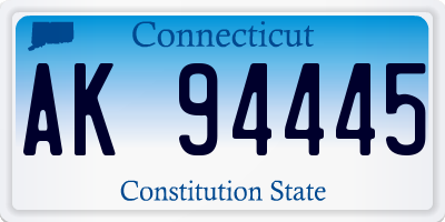 CT license plate AK94445
