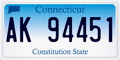CT license plate AK94451