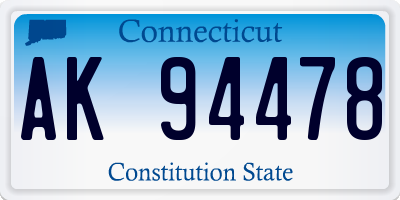 CT license plate AK94478
