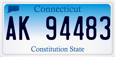 CT license plate AK94483