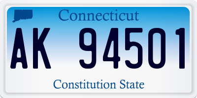 CT license plate AK94501