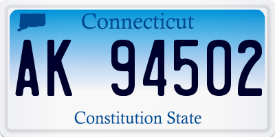 CT license plate AK94502
