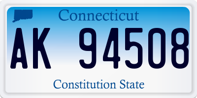 CT license plate AK94508