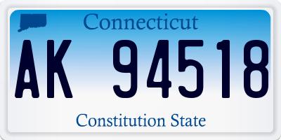 CT license plate AK94518