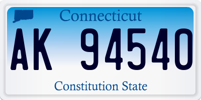 CT license plate AK94540