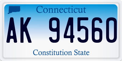 CT license plate AK94560