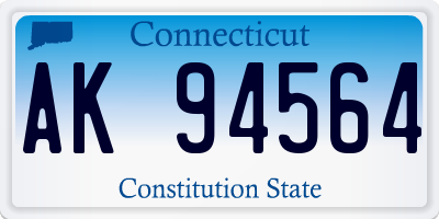 CT license plate AK94564