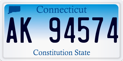 CT license plate AK94574