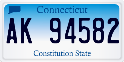 CT license plate AK94582
