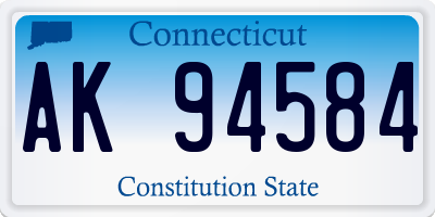 CT license plate AK94584