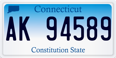 CT license plate AK94589