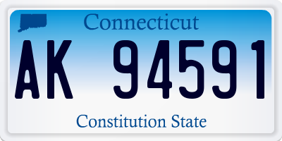 CT license plate AK94591