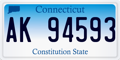 CT license plate AK94593