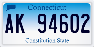 CT license plate AK94602