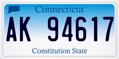 CT license plate AK94617
