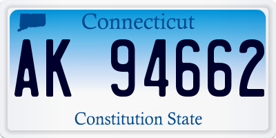 CT license plate AK94662