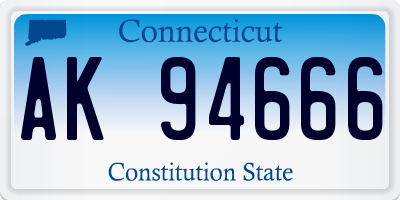 CT license plate AK94666