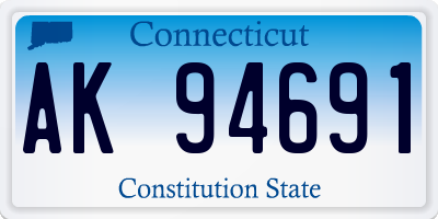 CT license plate AK94691