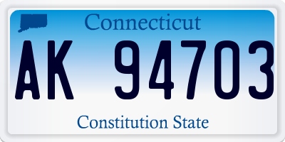 CT license plate AK94703