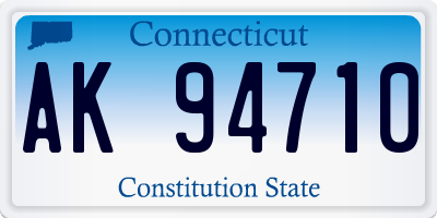 CT license plate AK94710