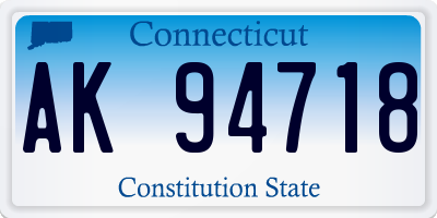CT license plate AK94718
