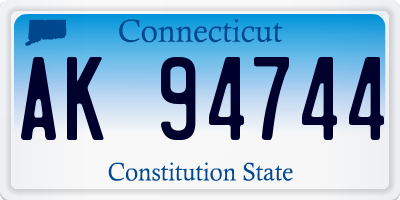 CT license plate AK94744