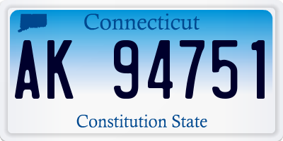 CT license plate AK94751