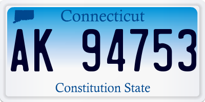CT license plate AK94753