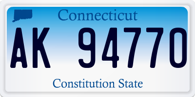 CT license plate AK94770