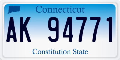 CT license plate AK94771