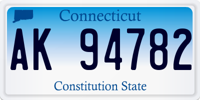 CT license plate AK94782