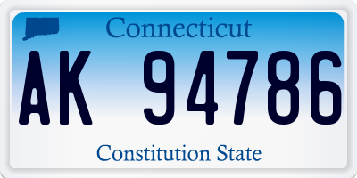 CT license plate AK94786