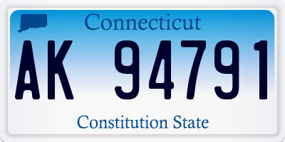 CT license plate AK94791