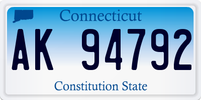 CT license plate AK94792