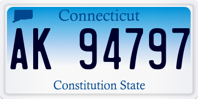 CT license plate AK94797