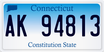 CT license plate AK94813