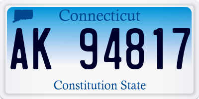 CT license plate AK94817
