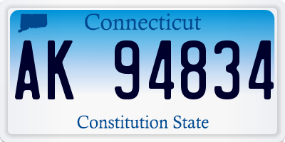 CT license plate AK94834