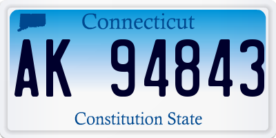 CT license plate AK94843