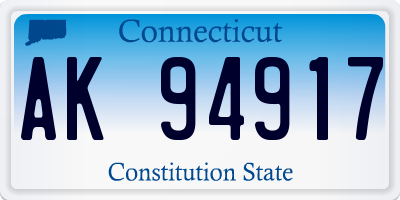 CT license plate AK94917