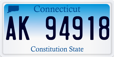 CT license plate AK94918