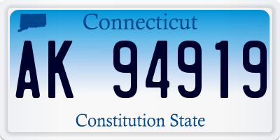 CT license plate AK94919