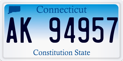 CT license plate AK94957