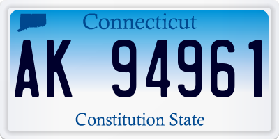 CT license plate AK94961