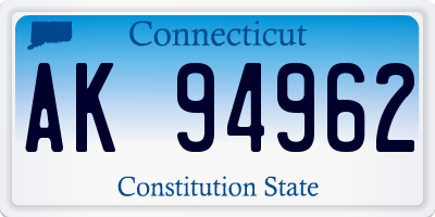 CT license plate AK94962
