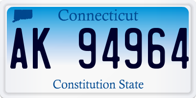 CT license plate AK94964