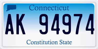 CT license plate AK94974
