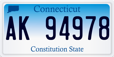 CT license plate AK94978