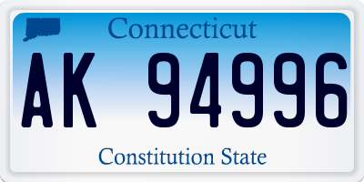 CT license plate AK94996