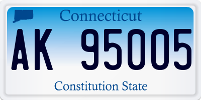 CT license plate AK95005